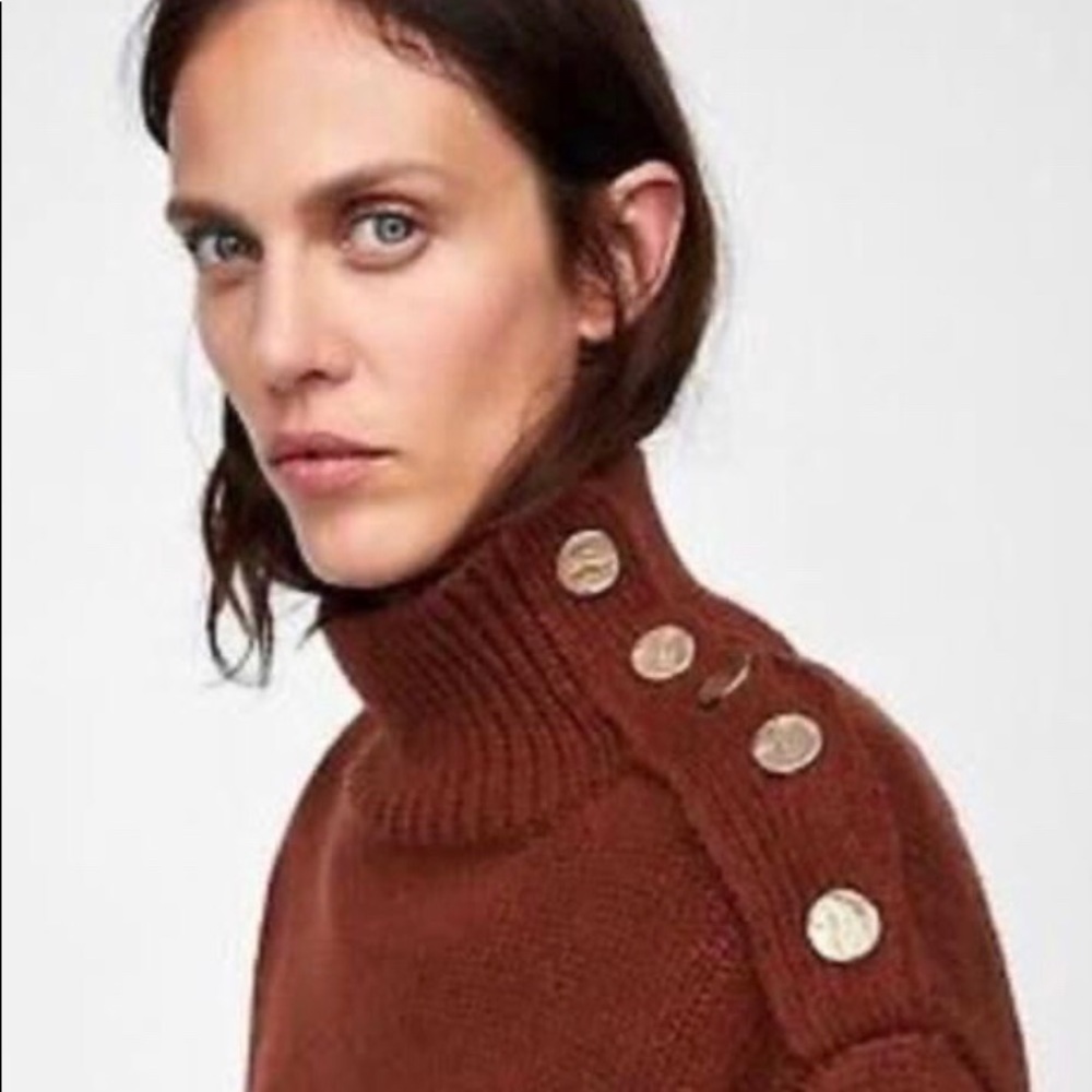 Zara Sweater with Gold Buttons